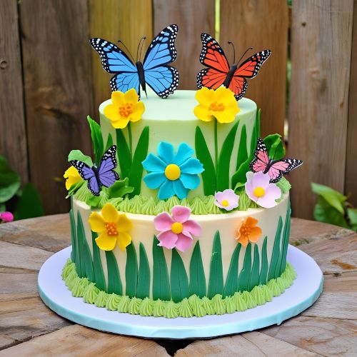 10 Adorable & Unique Birthday Cake for Baby Girl – Perfect for Her 1st Birthday! 6 Butterfly Garden Cake