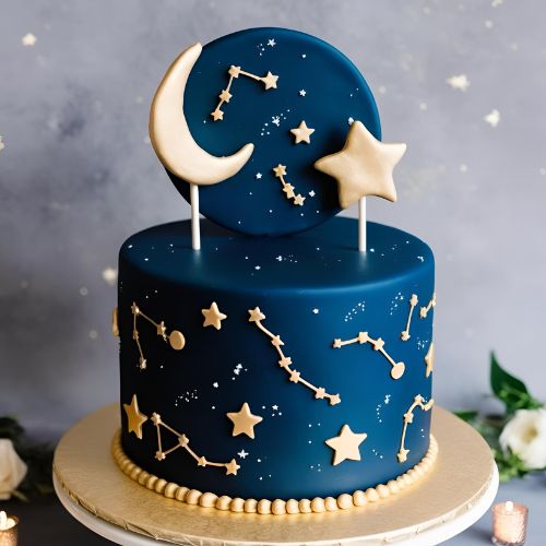 10 Stunning Anniversary Cake Design Ideas to Wow Your Partner! 11 Celestial Starry Night Cake