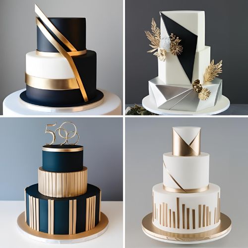 10 Stunning Anniversary Cake Design Ideas to Wow Your Partner! 5 Modern Geometric Cake Designs