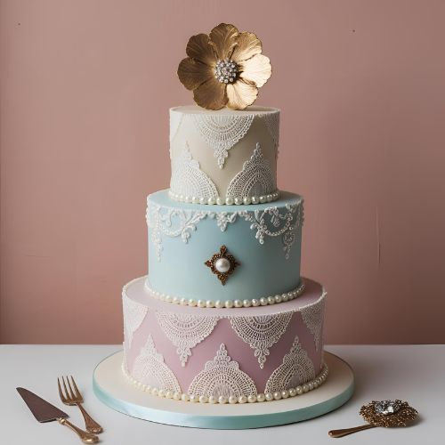 10 Stunning Anniversary Cake Design Ideas to Wow Your Partner! 4 Vintage-Inspired Charm Cake Design
