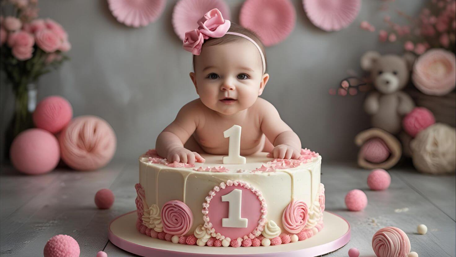 10 Trending 1st Month Birthday Cake Designs for Your Baby Girl