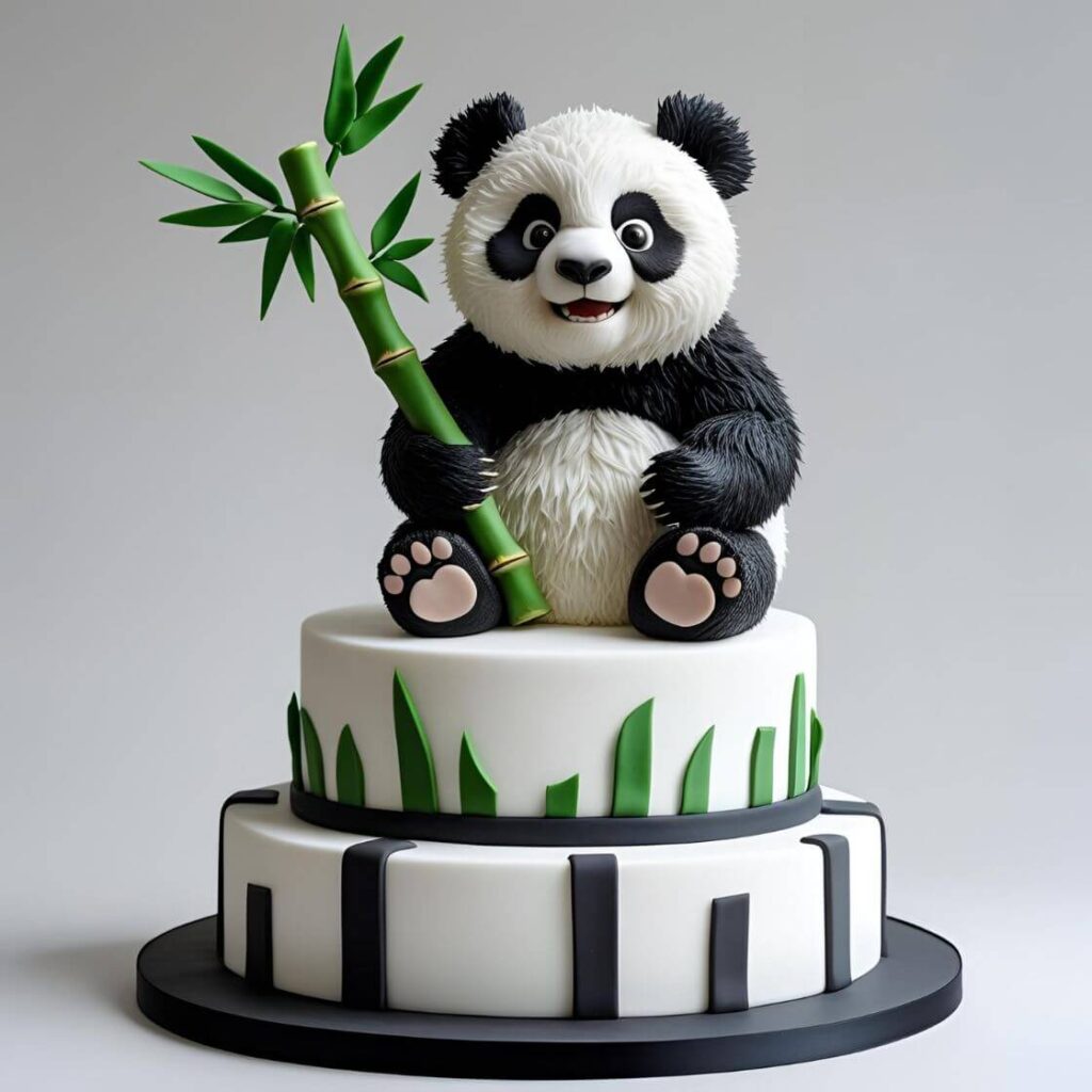 10 Popular Panda Cake Designs which is trending in 2025 2 3D Sitting Panda Cake