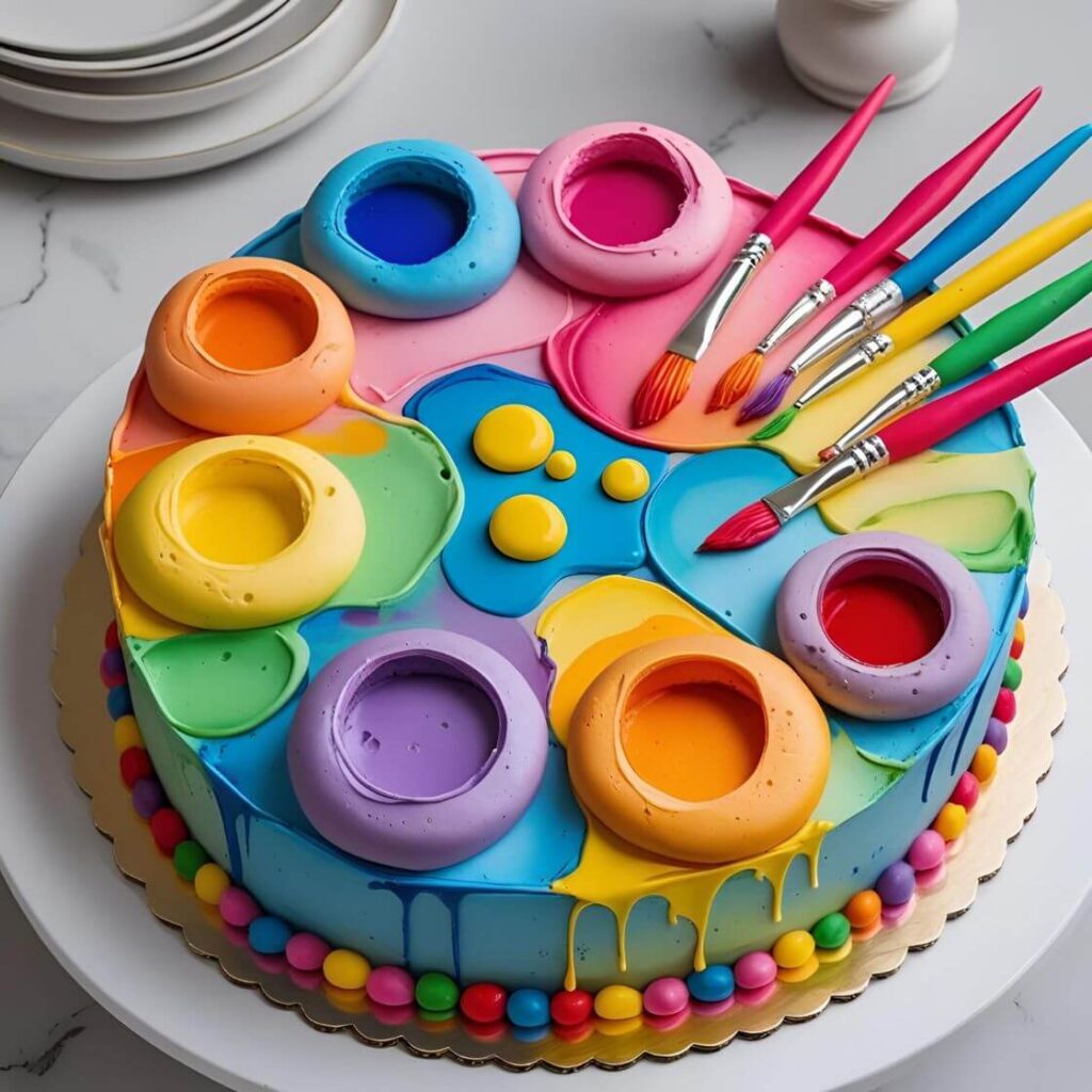 Art Palette Cake