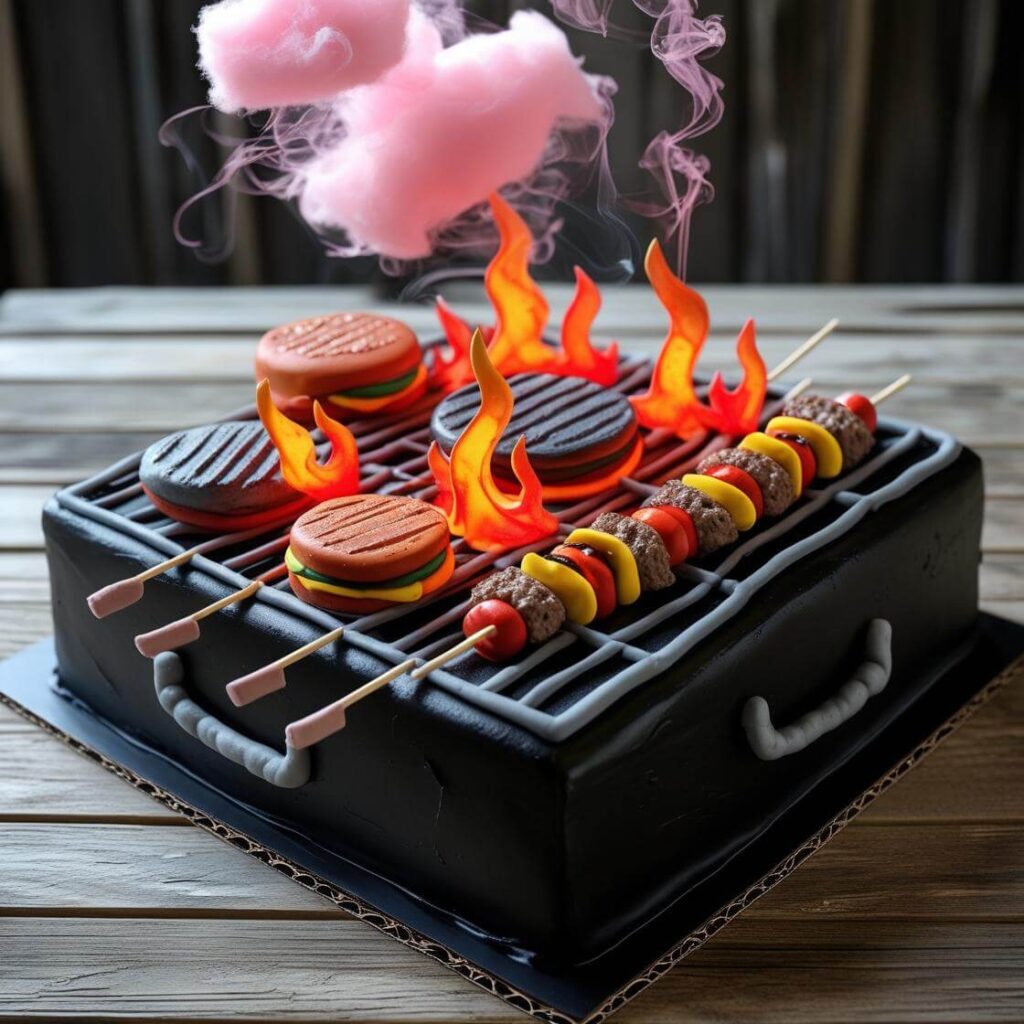 10 Unique Cake Designs for Dad to Make His Day Special 5 BBQ Grill Cake