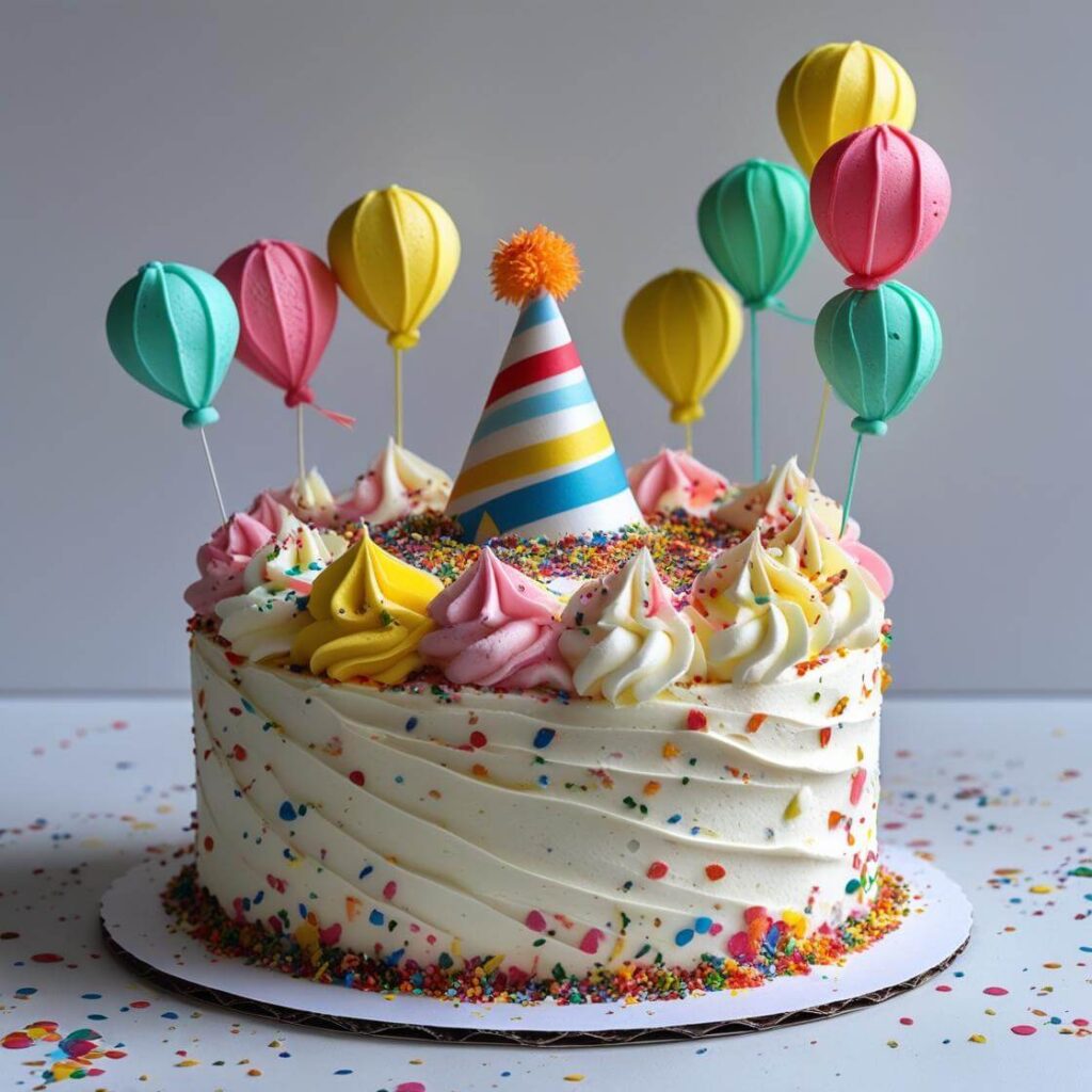 Balloon & Party Hat Cake