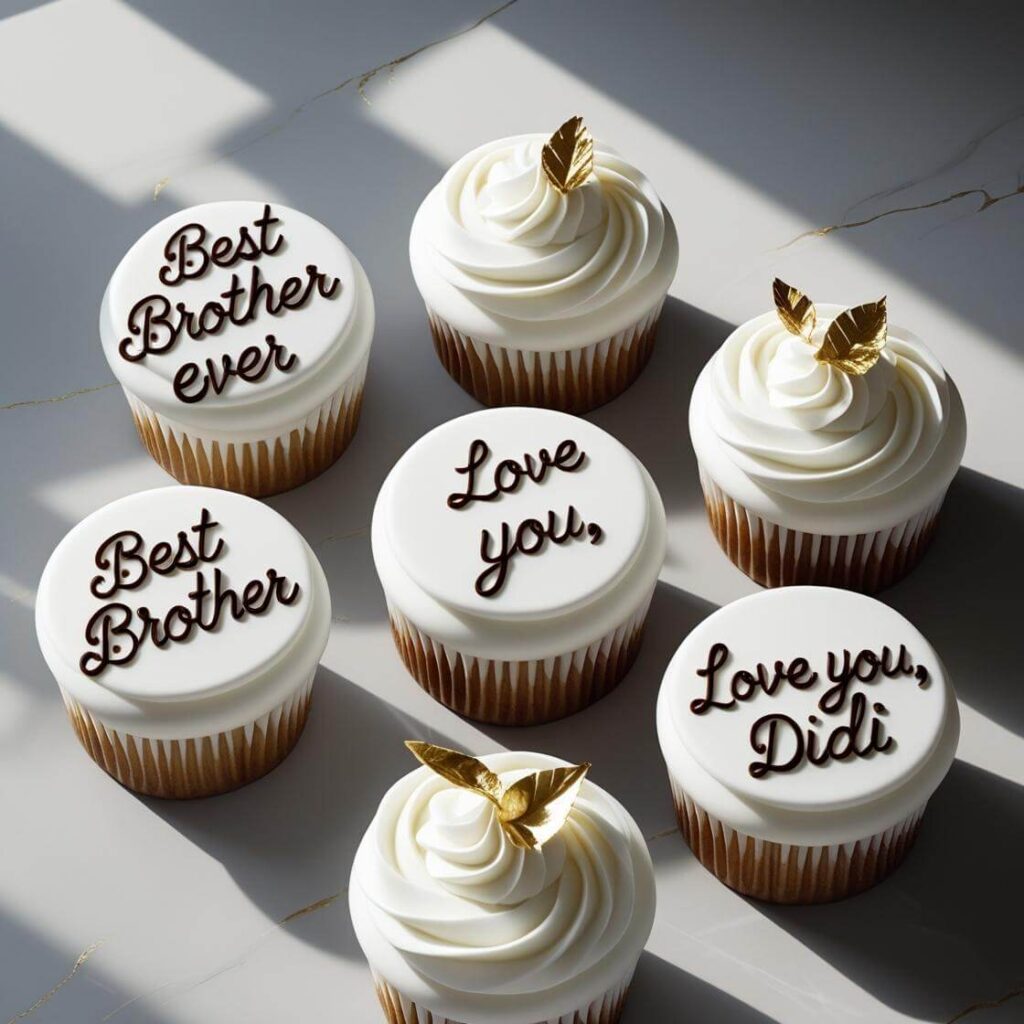 Best Brother Sister Message Cupcakes