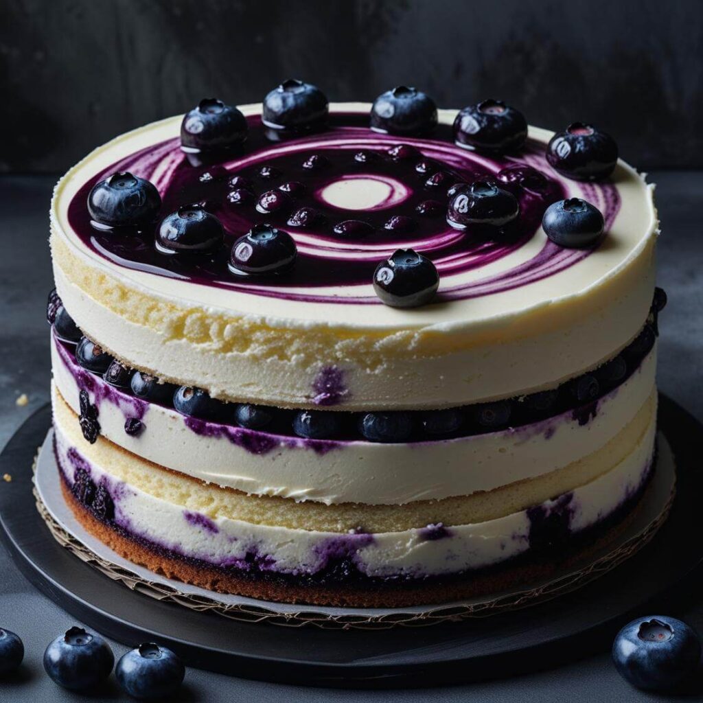 10 Stunning Blueberry Cake Designs to Inspire Your Next Baking Adventure 6 Blueberry Cheesecake Fusion