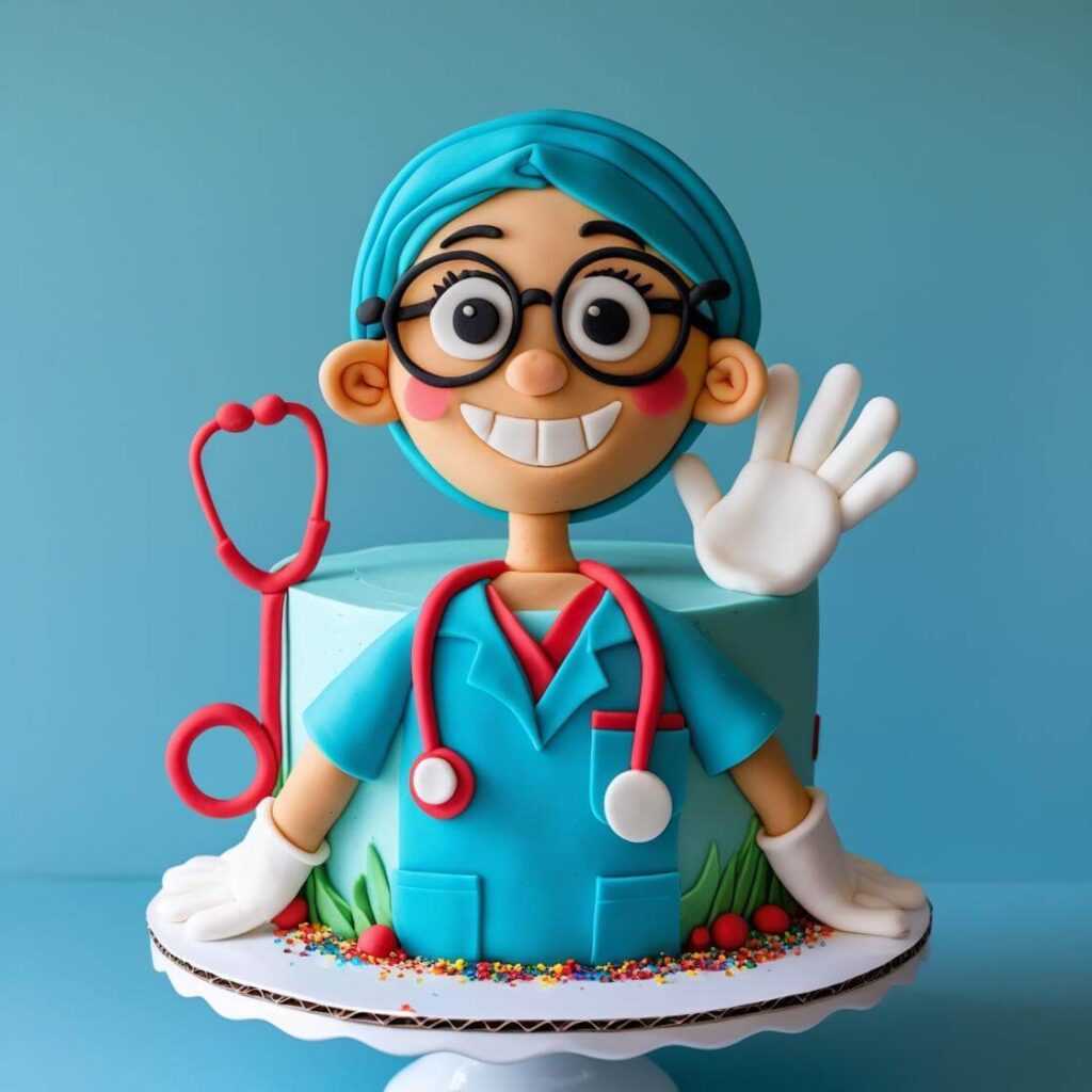 Cartoon Doctor Cake