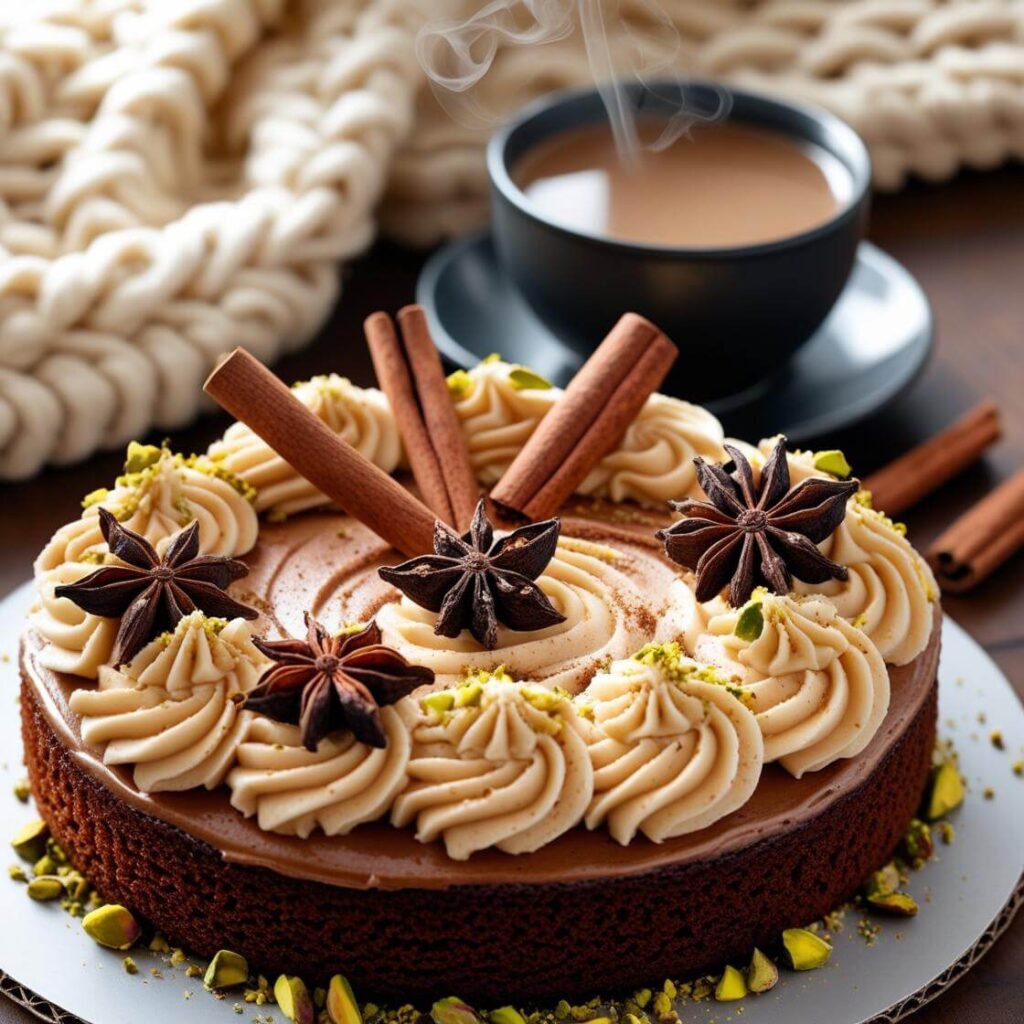 10 Adorable Tea Cake Designs to Wow Your Guests! 7 Chai Spiced Cake with Rustic Icing