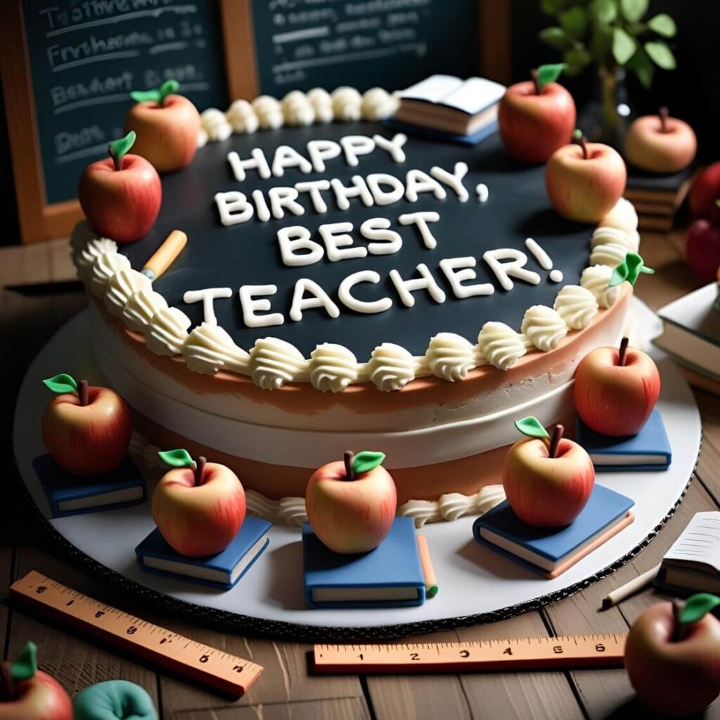 Chalkboard-Themed Cake