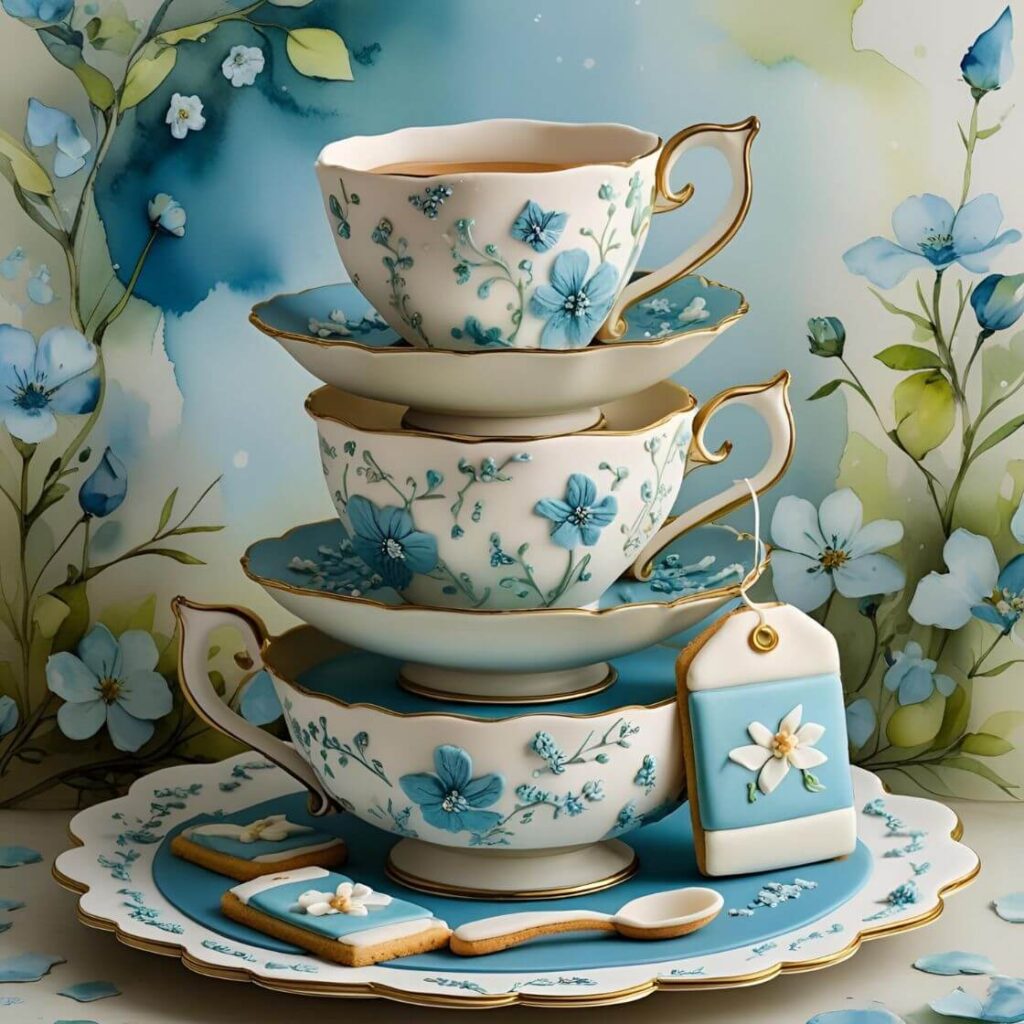 Charming Teacup Stack Cake