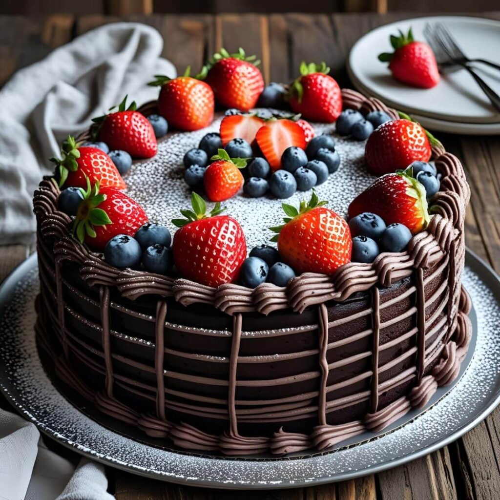 Chocolate Basket Weave Cake