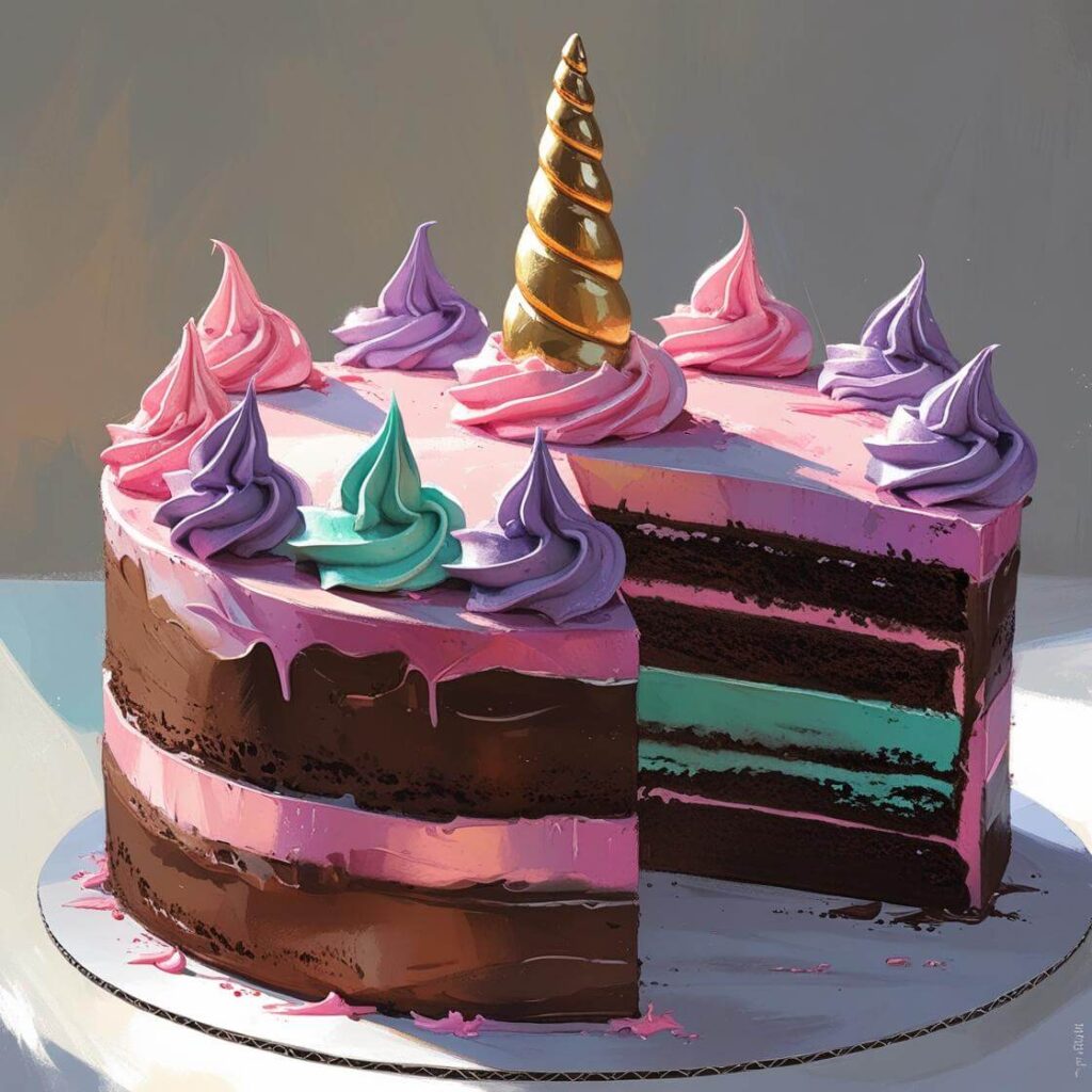 10 Magical Unicorn Cake Design Ideas to Wow Your Guests 11 Chocolate Lover’s Unicorn Cake