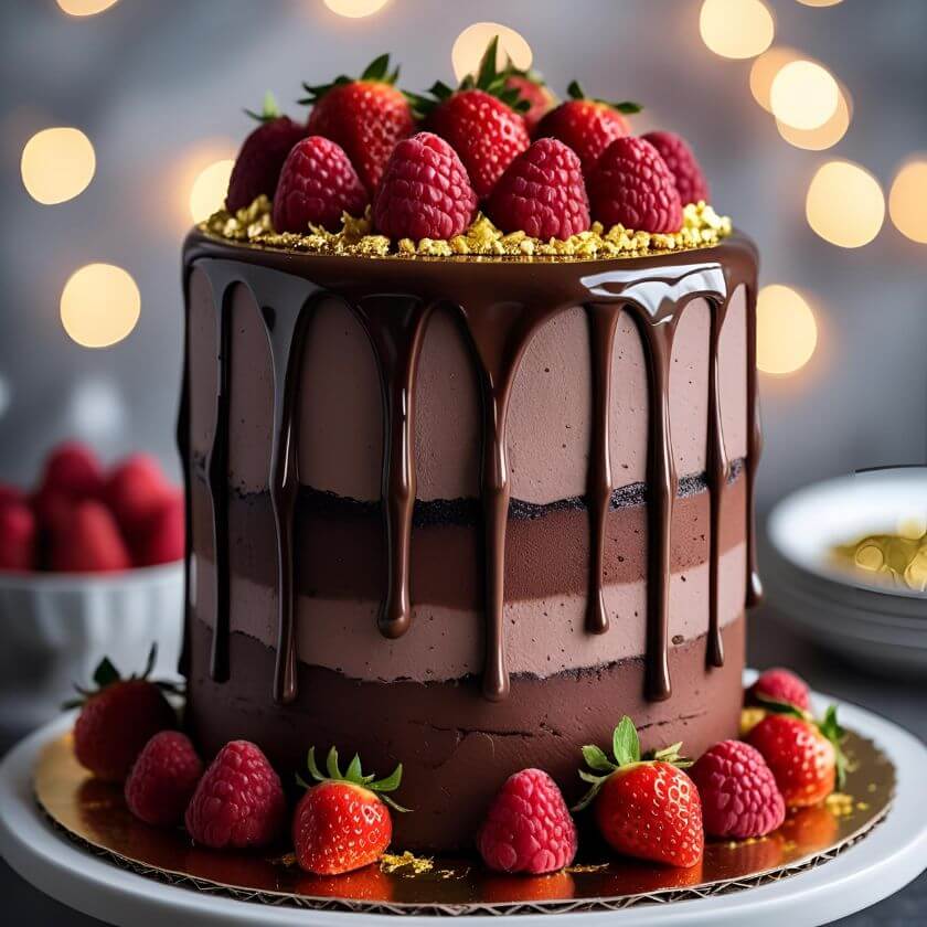 10 Stunning Chocolate Truffle Cake Designs to Satisfy Your Sweet Cravings 2 Classic Chocolate Drip Cake