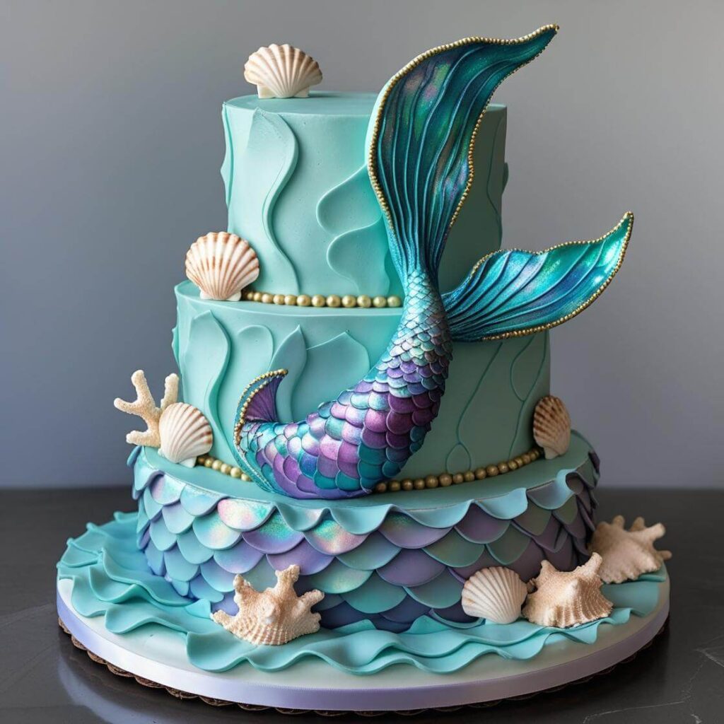 10 Stunning Mermaid Cake Designs for a Magical Celebration 2 Classic Mermaid Tail Cake