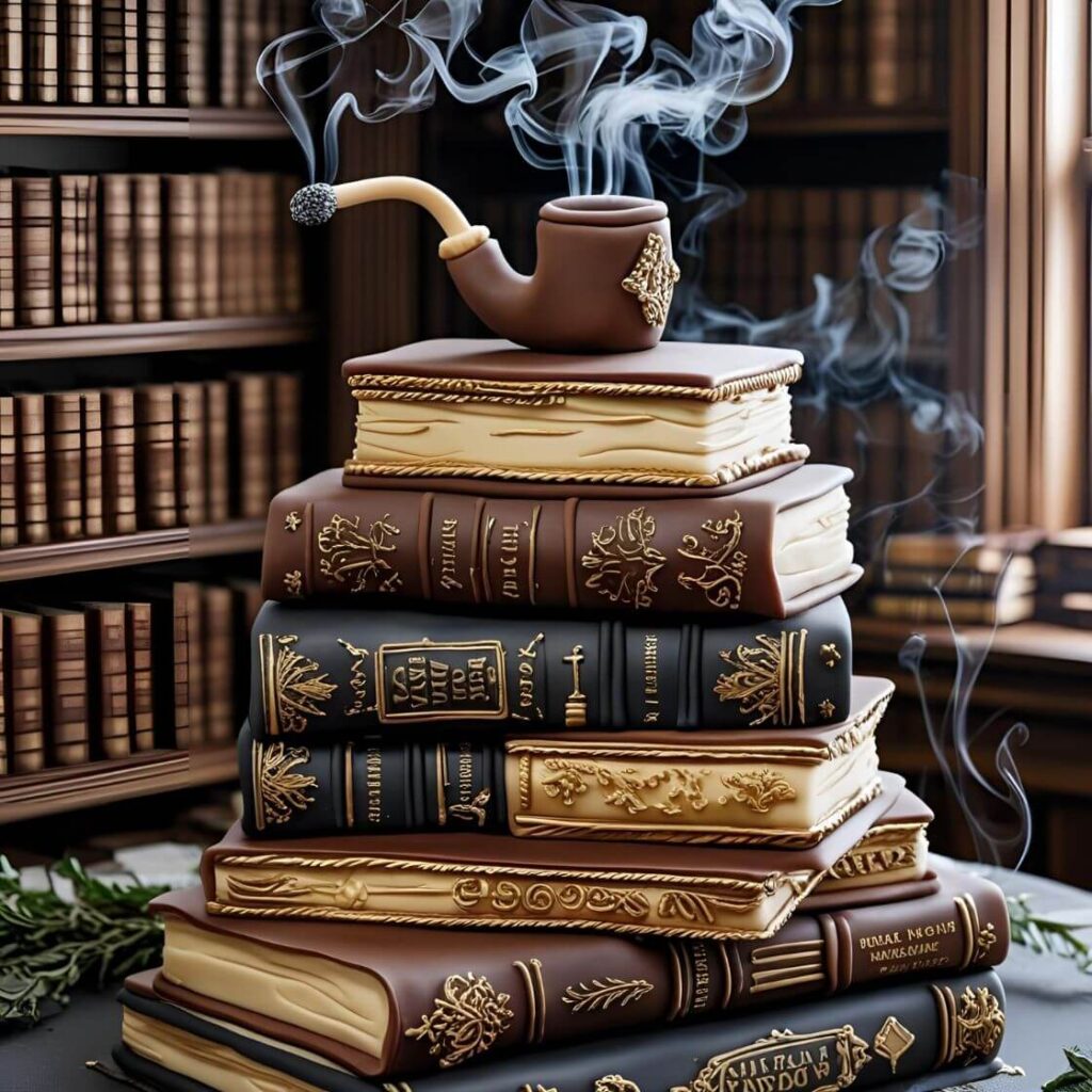 10 Trending Cake Designs for Grandpa in 2025 – Sweet & Sentimental! 3 Classic Pipe & Book Stack Cake