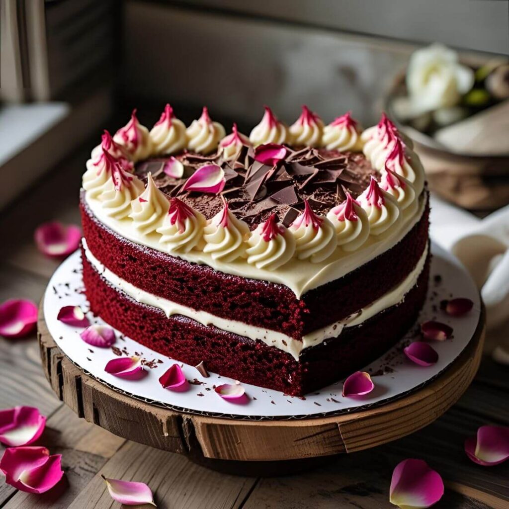 10 Heart-Shaped Cake Designs to Sweeten Your Celebrations 2 Classic Red Velvet with Cream Cheese Frosting