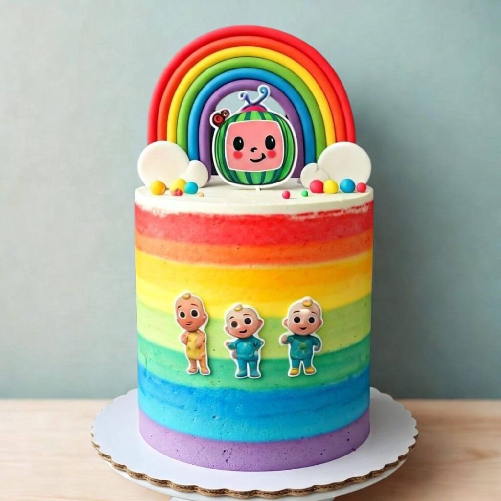 Cocomelon Rainbow Layer Cake