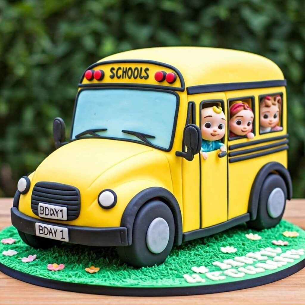 Cocomelon School Bus Cake