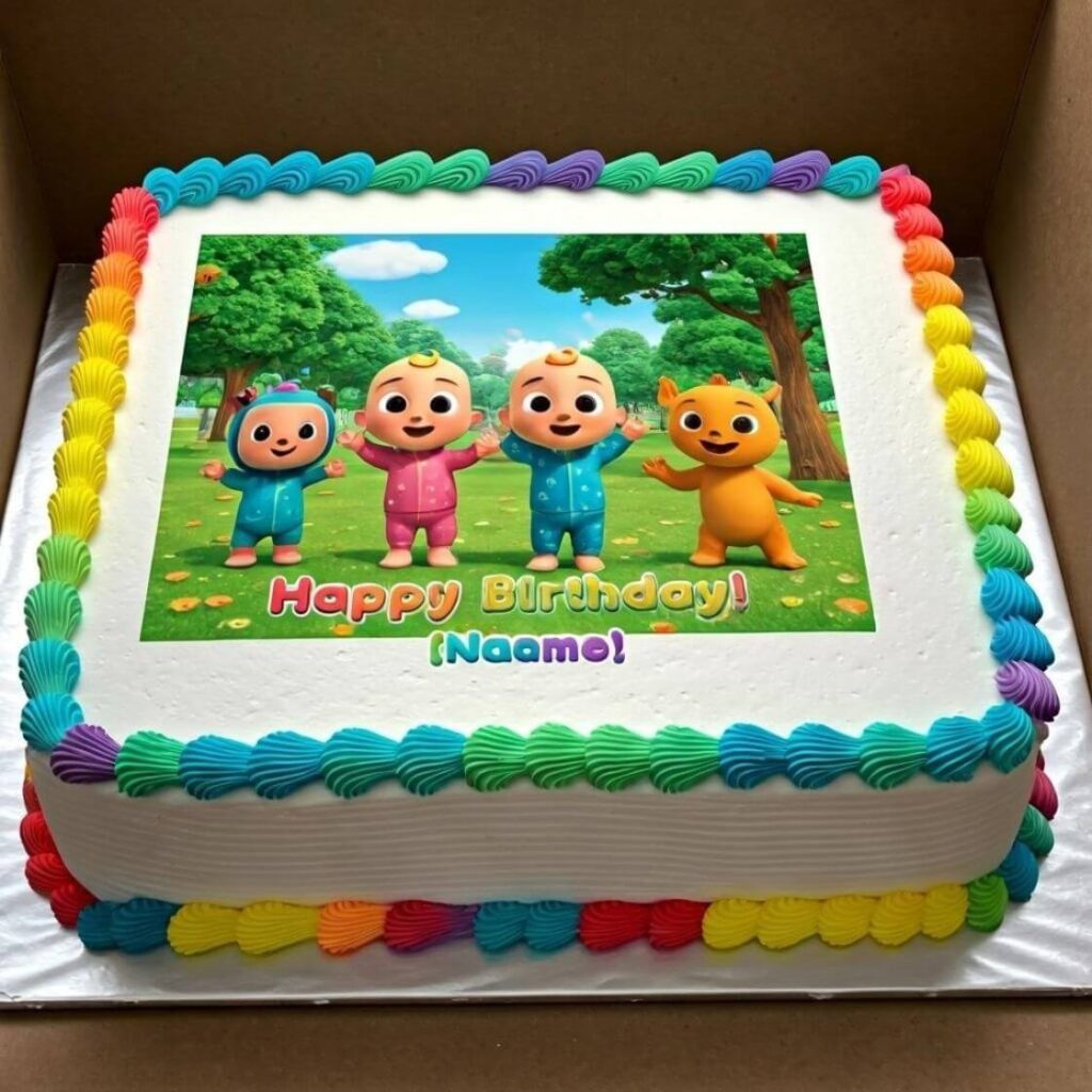 Cocomelon Themed Sheet Cake
