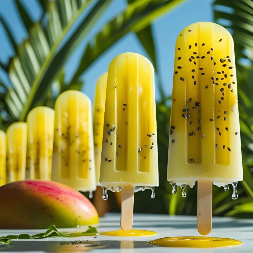 10 Delicious & Nutritious Healthy Desserts You’ll Love 9 Coconut & Mango Chia Popsicles