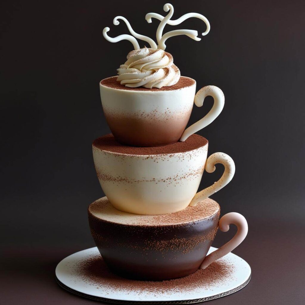 Coffee Cup Stack Cake
