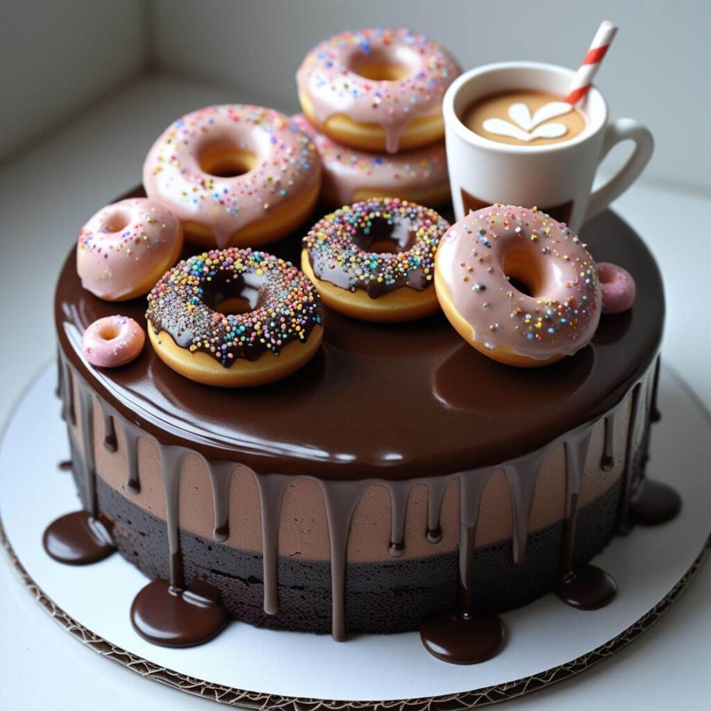 Coffee & Donut Cake