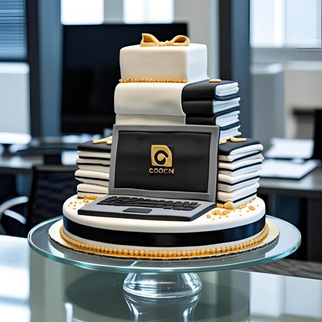 Corporate-Themed Cake