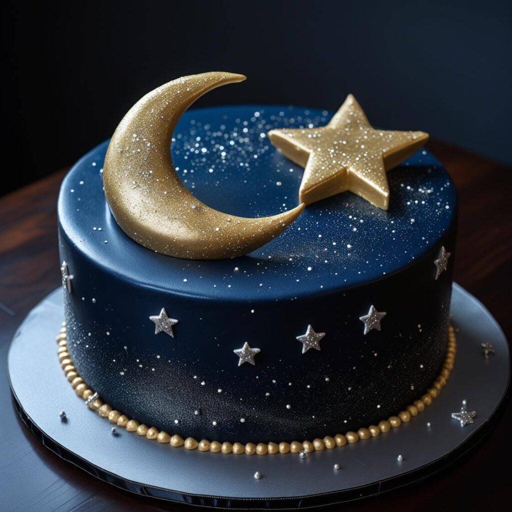 Crescent Moon & Star Cake