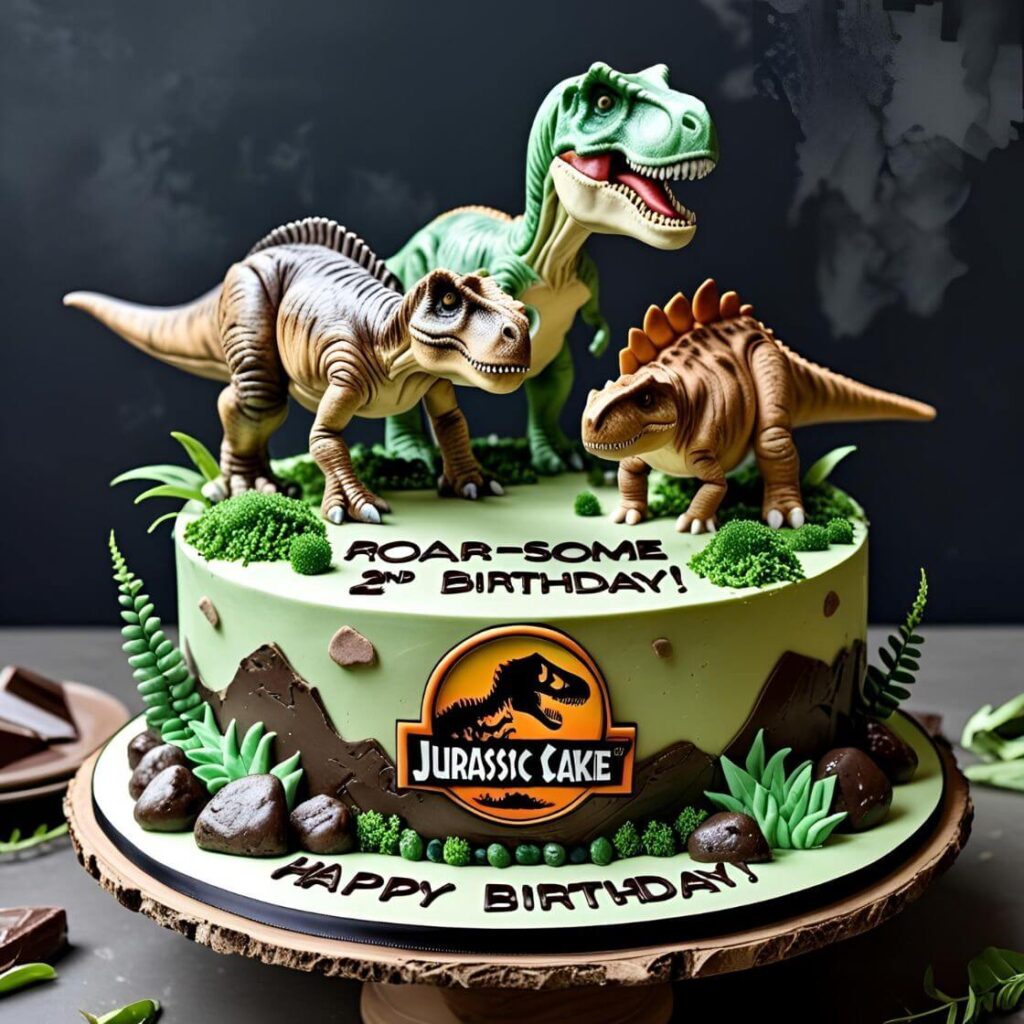 2025’s Hottest 2nd Birthday Cake Designs for Your Little Boy! 3 Dino Adventure Cake