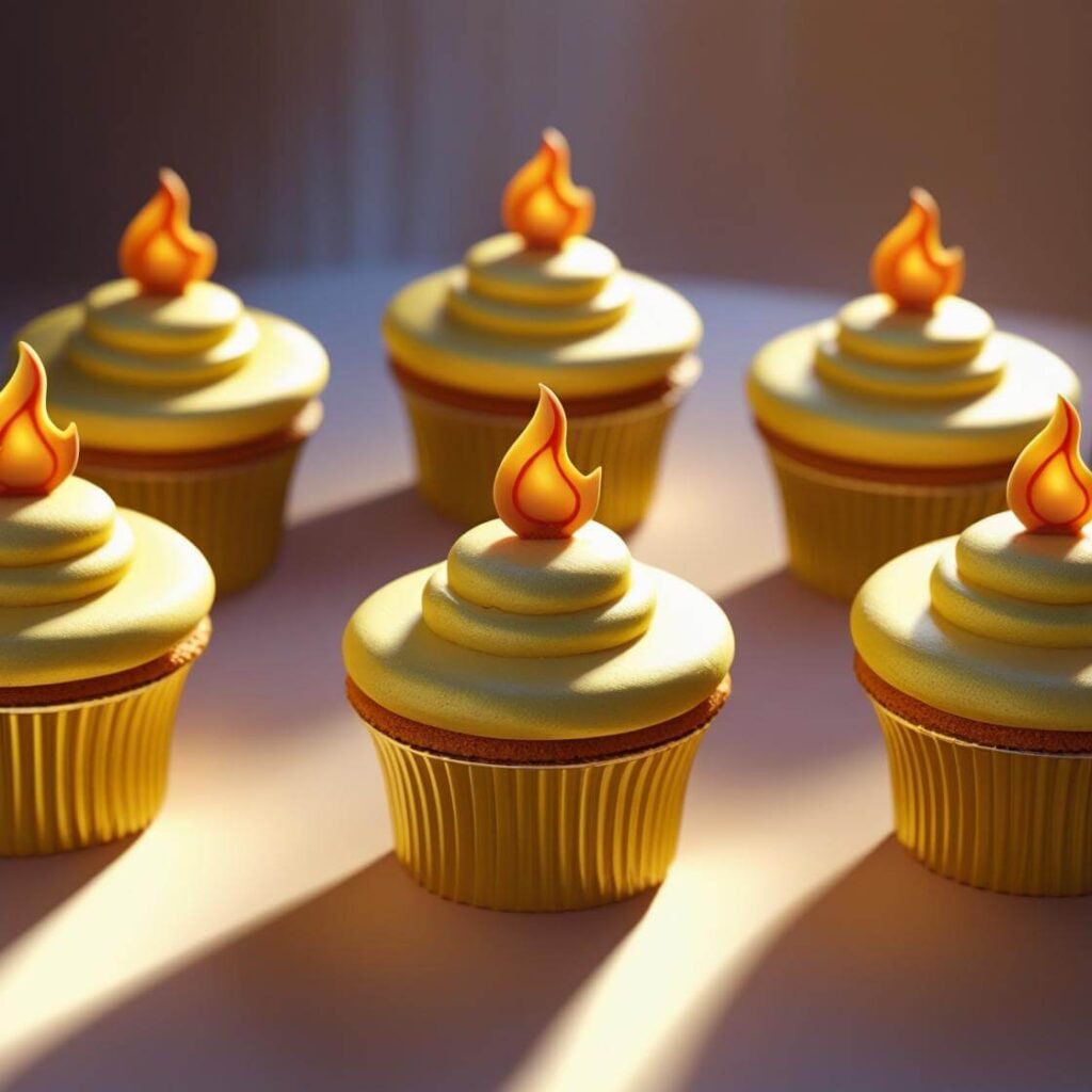 Diya (Oil Lamp) Cupcakes