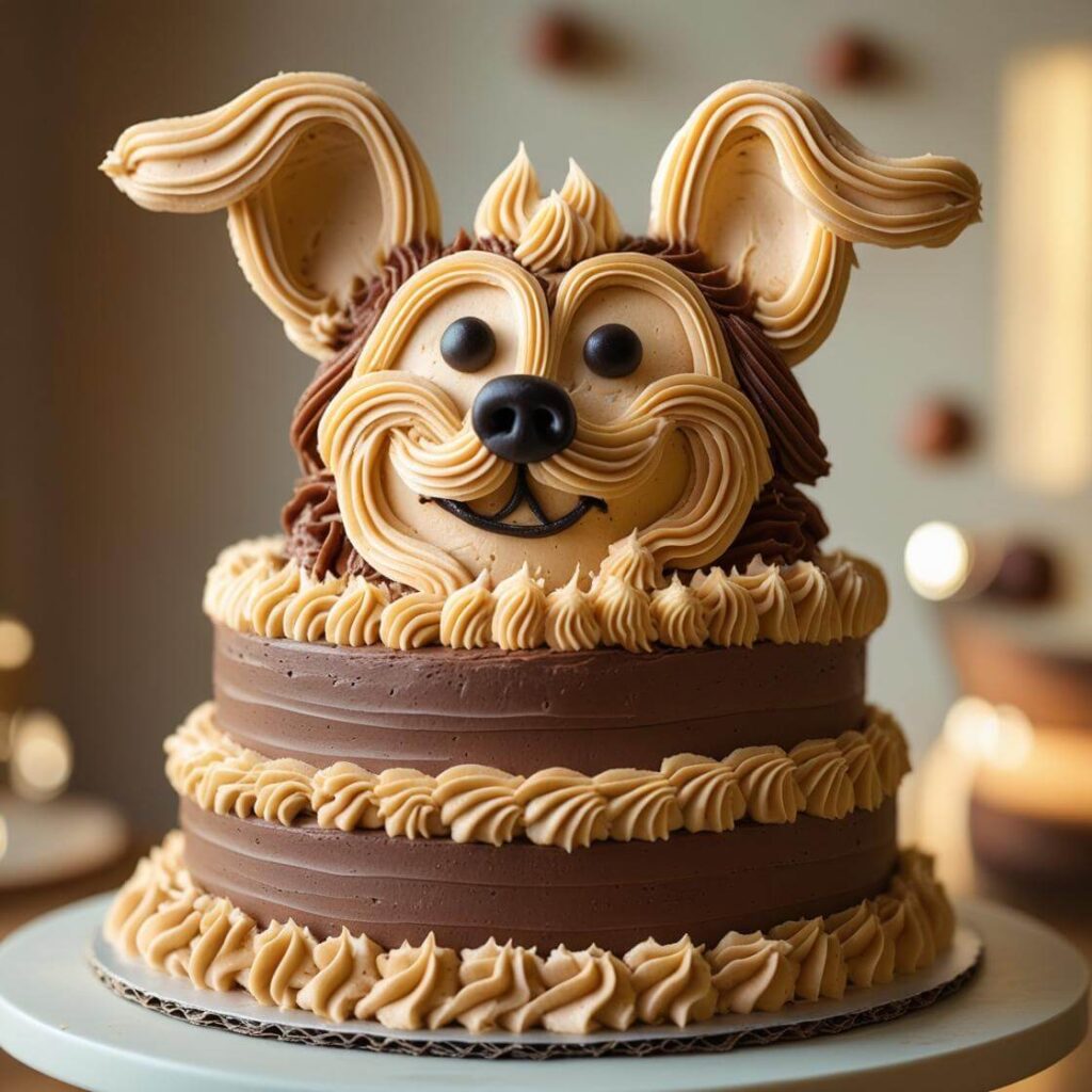 Dog Face Cake