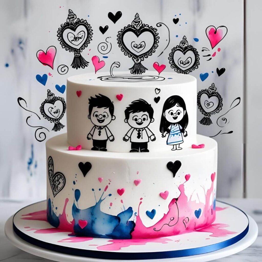 Doodle Art Cake