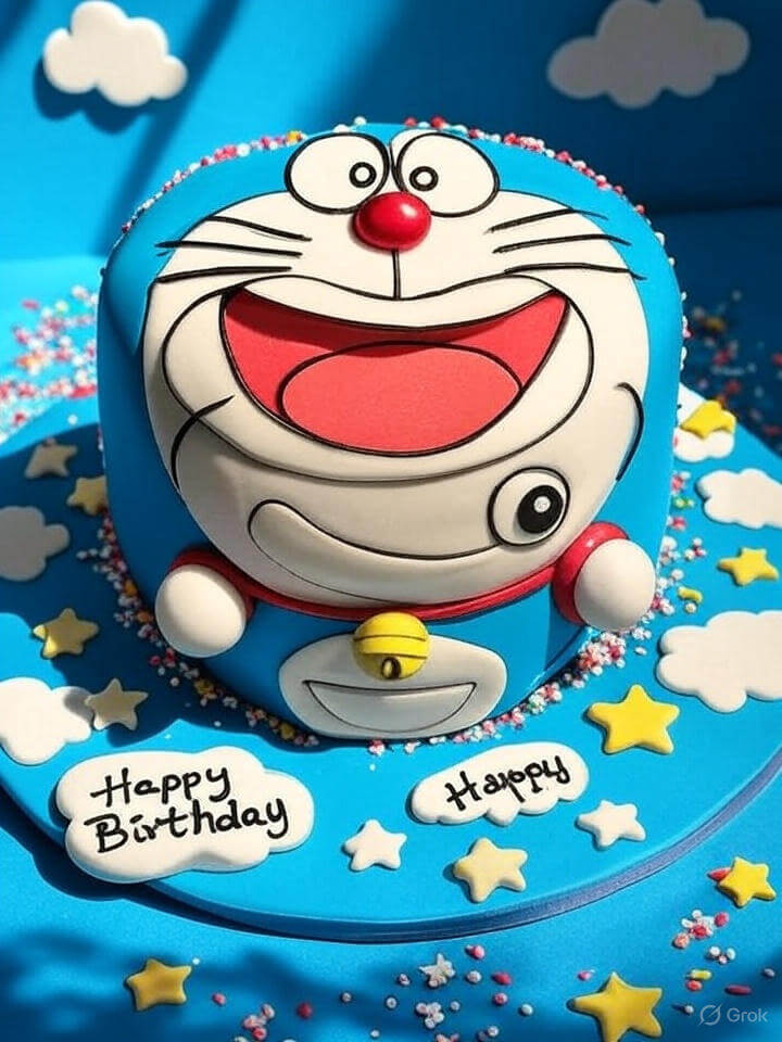 Doraemon Chibi Cartoon Cake