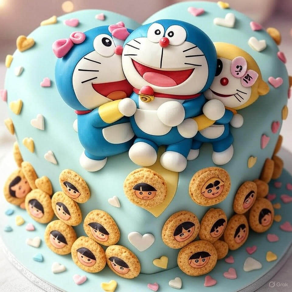 Doraemon & Dorami Duo Cake