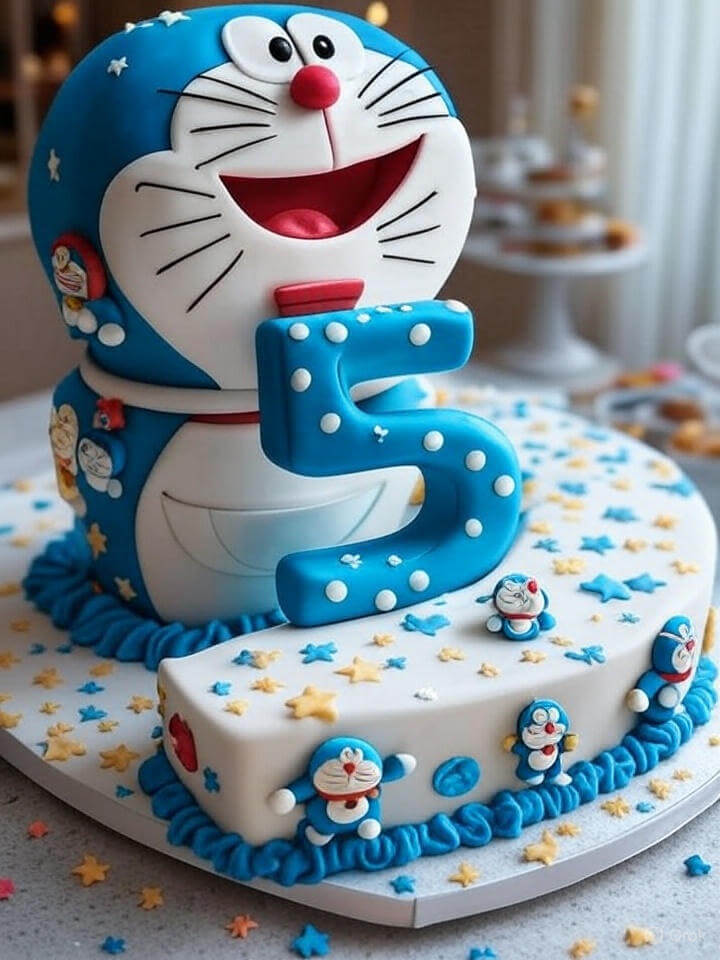 Doraemon Number Cake Age Themed
