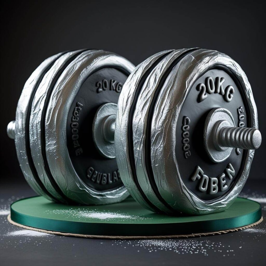 10 Unique Gym Cake Design Ideas for Fitness Enthusiasts 2 Dumbbell Shaped Cake