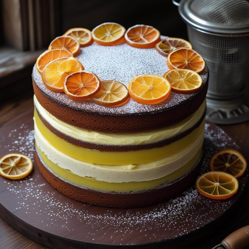 10 Adorable Tea Cake Designs to Wow Your Guests! 6 Earl Grey Infused Cake with Citrus Decor