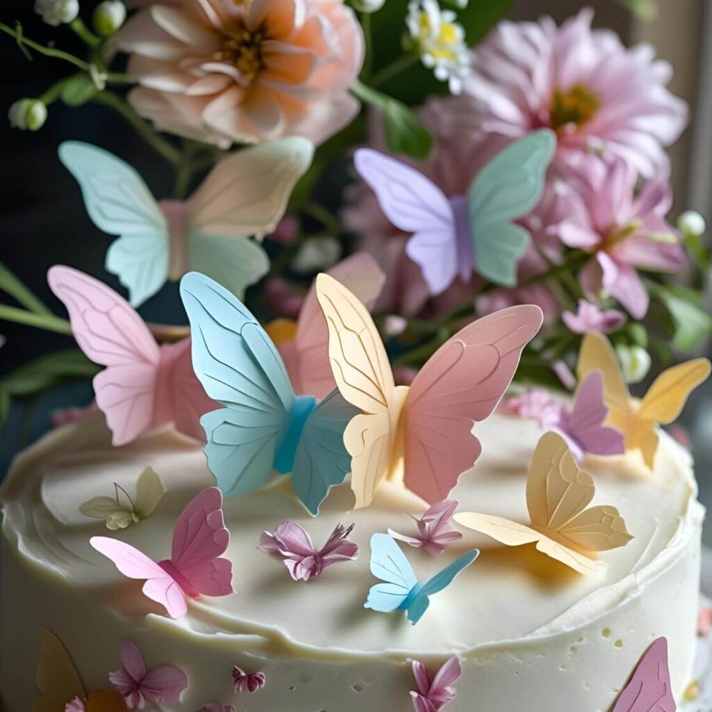 10 Stunning Butterfly Cake Toppers Designs to Elevate Your Desserts 2 Edible Wafer Paper Butterflies