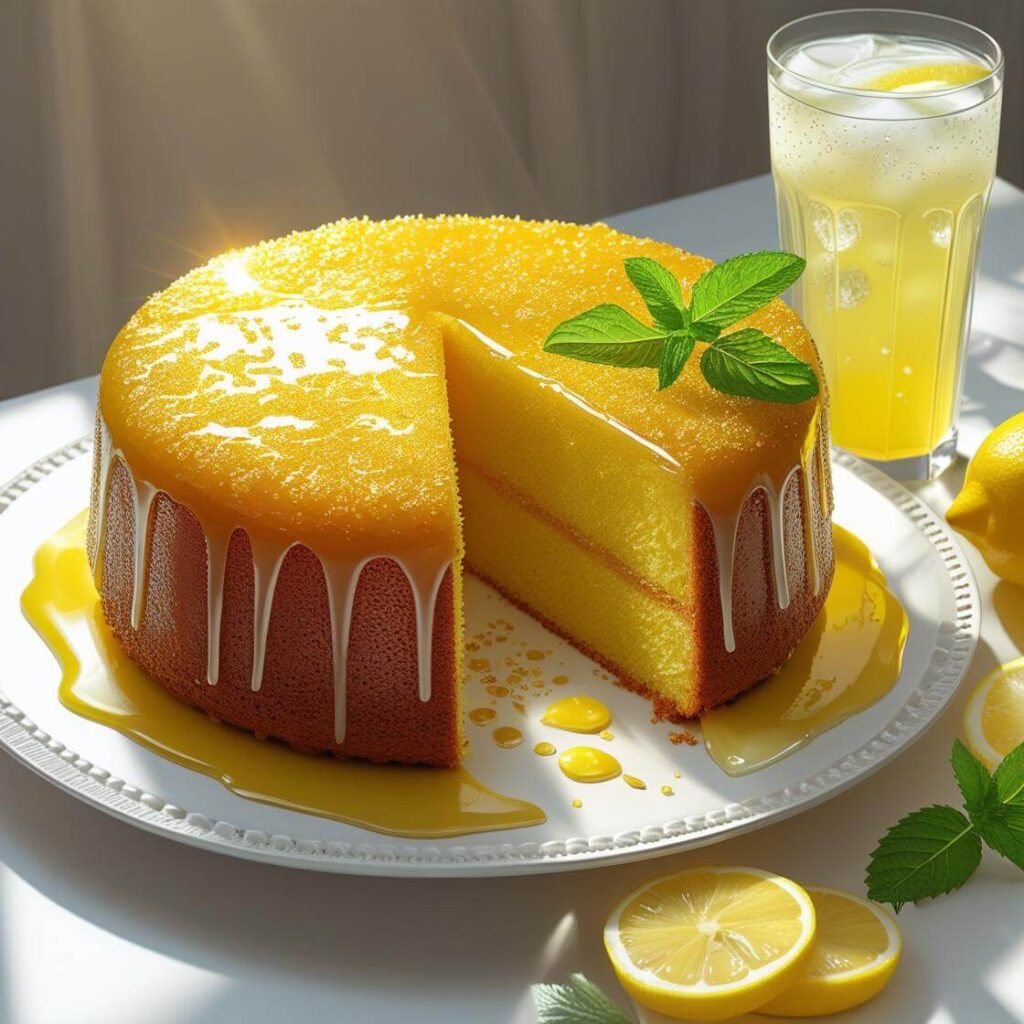 Eggless Lemon Drizzle Cake