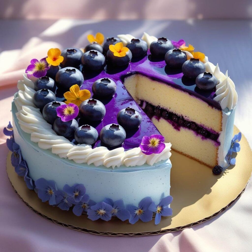 10 Stunning Blueberry Cake Designs to Inspire Your Next Baking Adventure 4 Elegant Blueberry Cake