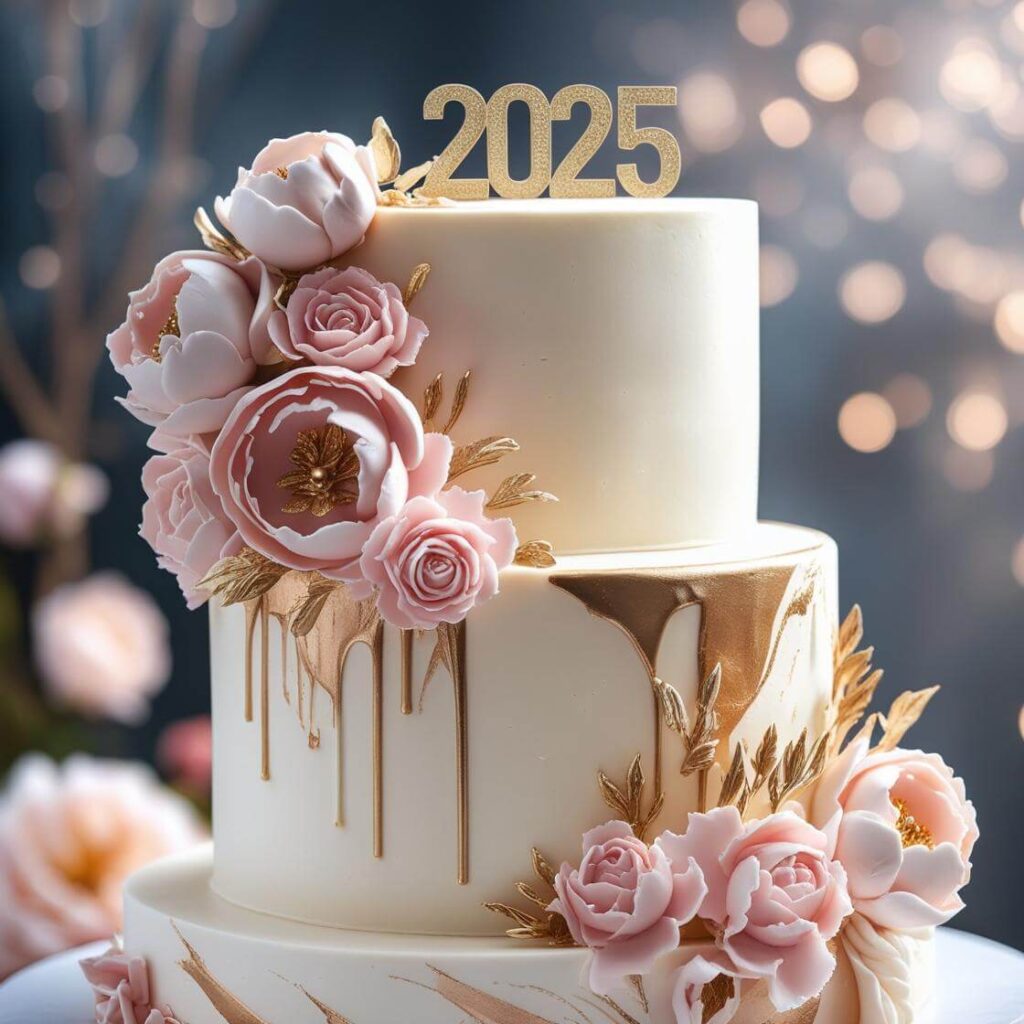 Elegant Floral Graduation Cake