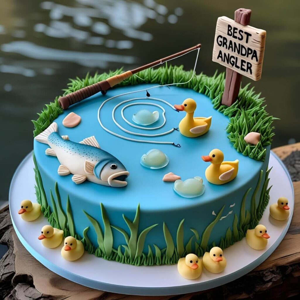 10 Trending Cake Designs for Grandpa in 2025 – Sweet & Sentimental! 4 Fishing Adventure Cake