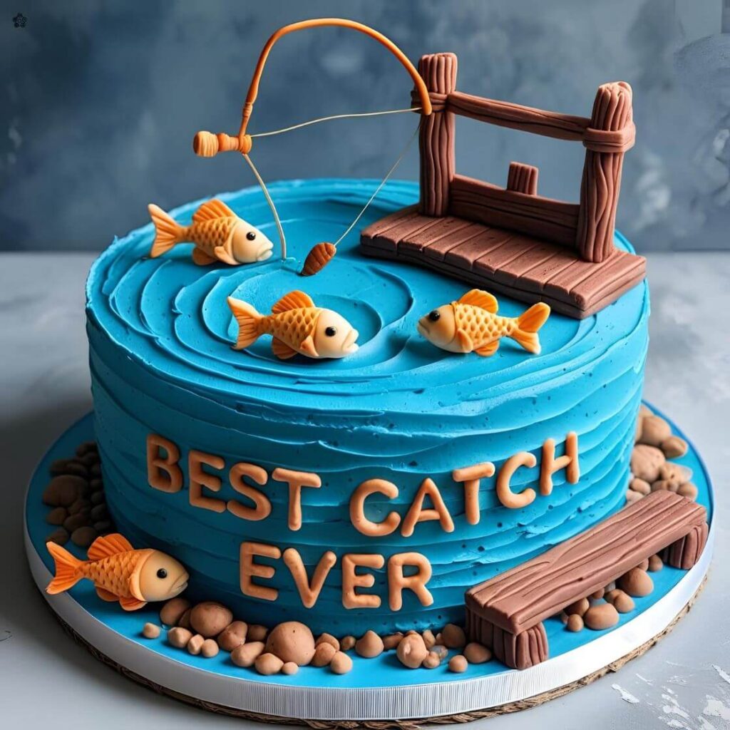 10 Trending Birthday Cake Designs for your Husband in 2025 7 Fishing Adventure Cake for husband
