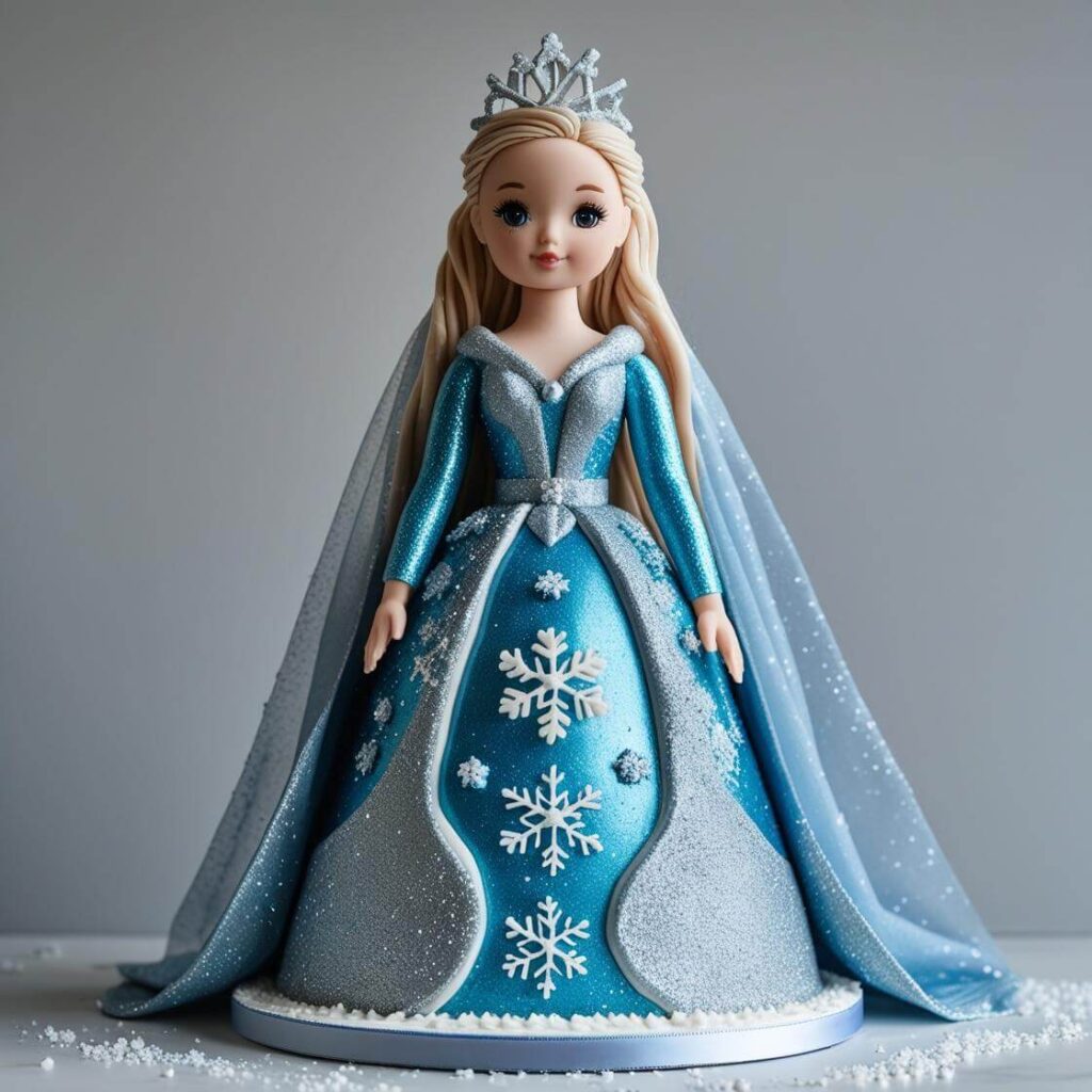 10 Beautiful Doll Cake Designs for Birthdays & Special Occasions 5 Frozen Inspired Ice Queen Cake