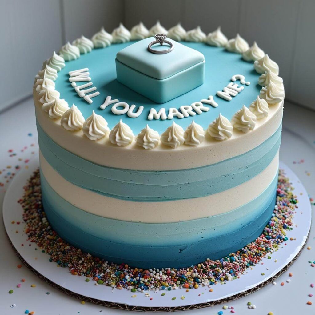 Fun Will You Marry Me Cake