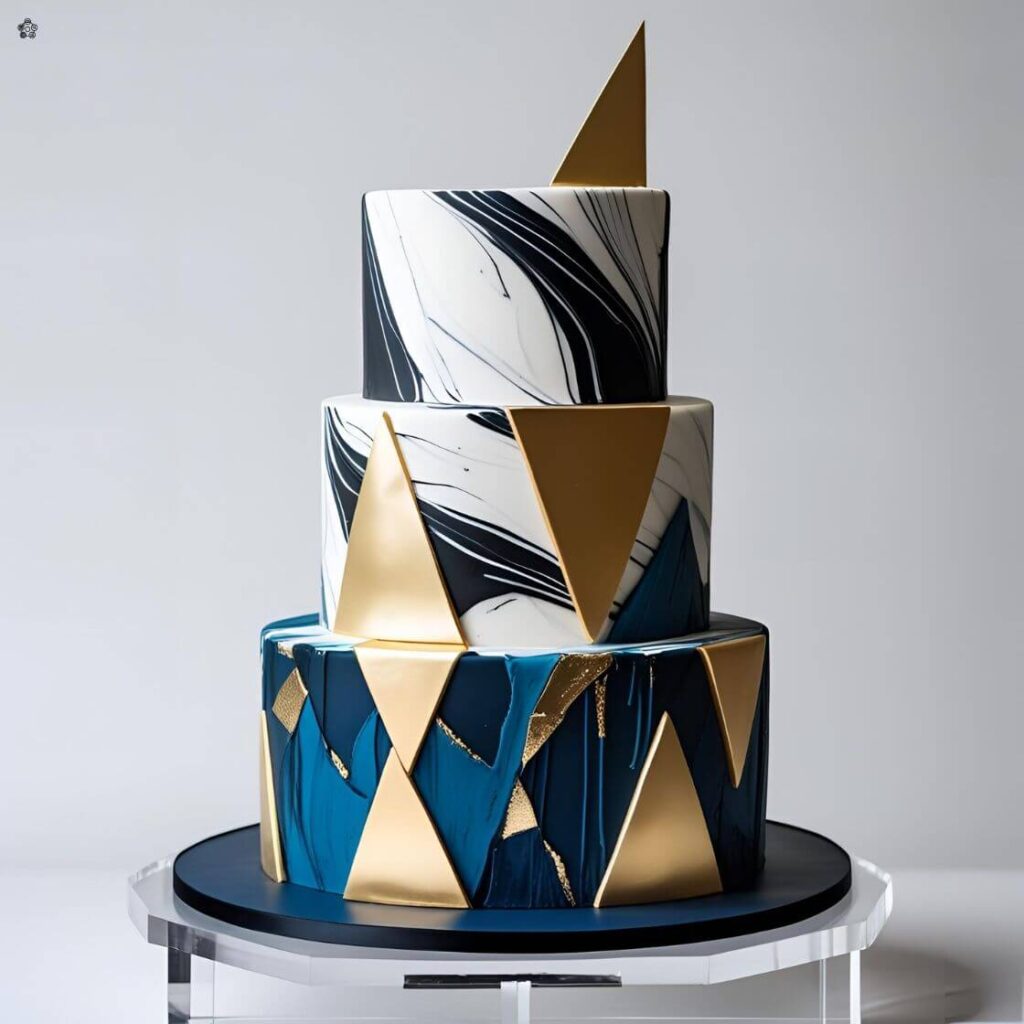 10 Popular Birthday Cake Designs for Wife in 2025 6 Geometric & Abstract Art Cake for wife