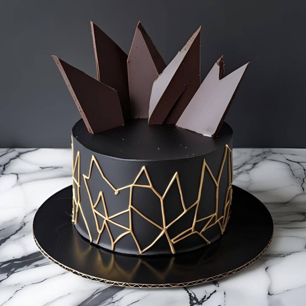 Geometric Chocolate Shard Design