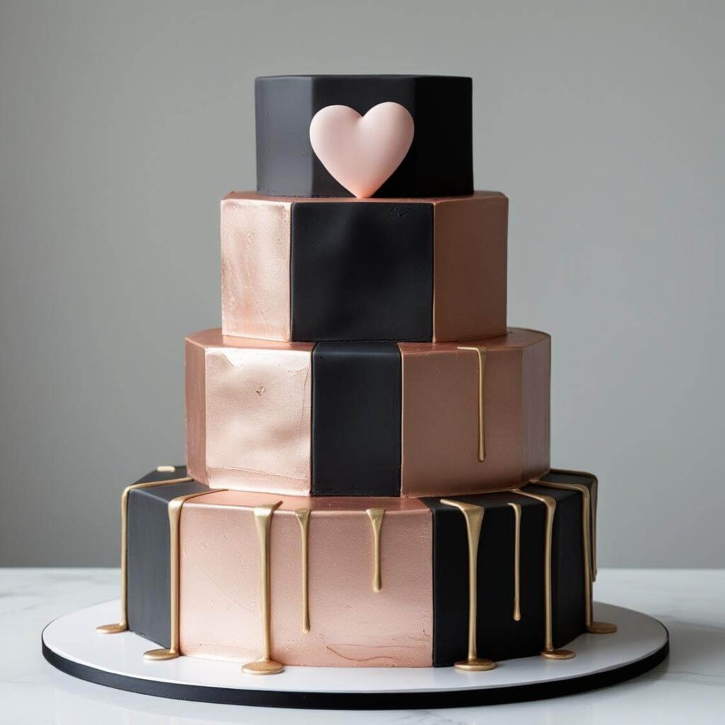 Geometric Love Cake
