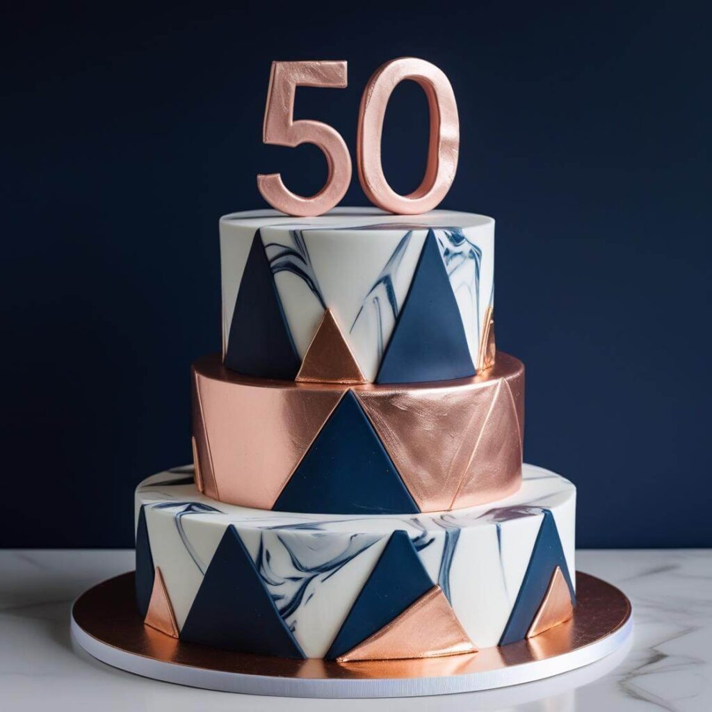 Geometric & Modern Art Cake